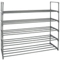 schoenenrek 5-laags 90 x 30 x 87 cm staal grijs