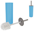 toiletborstelhouder 9,5 x 38 cm staal blauw 2-delig