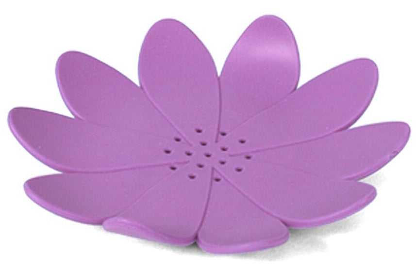 zeephouder bloem 12 x 2 cm rubber roze
