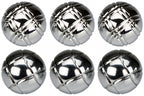 Get go mini jeu de boules set - 6 ballen - chroom zwart