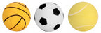 Get go tafeltennisballen met print in koker - 6 stuks - wit oranje geel