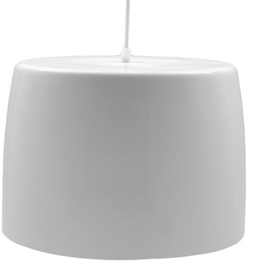 Giftdecor Hanglamp 35 x 25 cm 230V E27 acryl wit