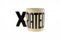 alfabet-mok x-rated 300 ml keramiek wit/zwart