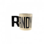 alfabet-mok randy 300 ml keramiek wit/zwart