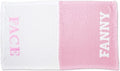 handdoek Fanny Face 70 x 120 cm katoen roze/wit