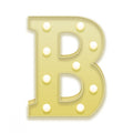 letterlamp B led 19 x 23 cm staal geel