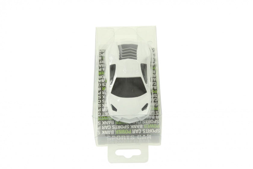 powerbank sportauto 5200 mAh 11 cm wit/zwart 4-delig