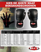 bokshandschoenen junior kunstleer zwart maat 10