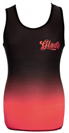 Gladts Sportset dames polyester zwart/rood 2-delig maat L