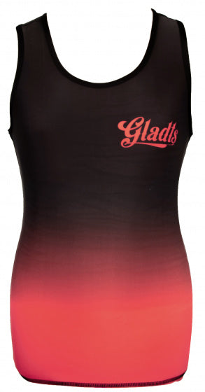 Gladts Sportset dames polyester zwart/rood 2-delig maat S
