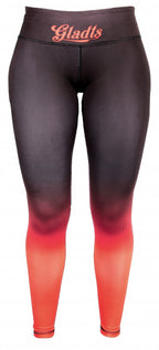 Gladts Sportset dames polyester zwart/rood 2-delig maat L