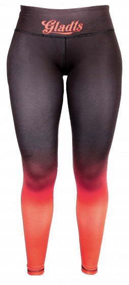 Gladts Sportset dames polyester zwart/rood 2-delig maat M