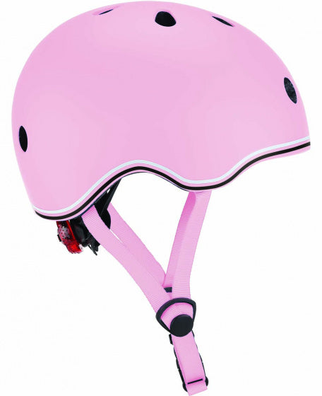 Globber kinderhelm - go up - pastel roze - verstelbaar 45-51cm - met verlichting - sterke polycarbonaat buitenschaal