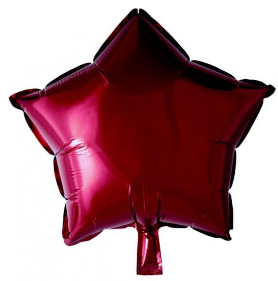 folieballon ster bordeaux 46 cm