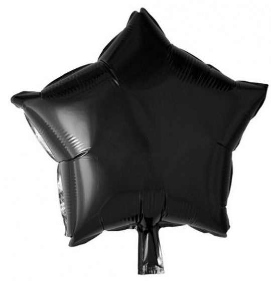folieballon ster zwart 46 cm