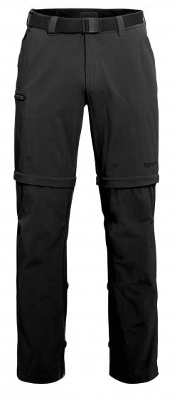 afritsbare fietsbroek Portland heren polyester zwart mt M