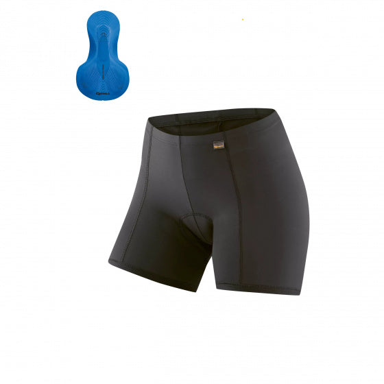 fietsonderbroek Sitivo U dames polyamide zwart/blauw mt 46