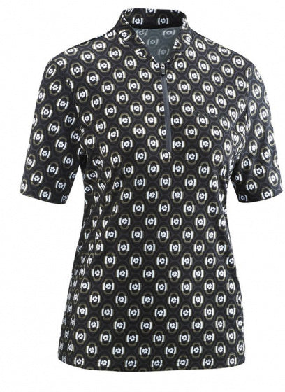 fietsshirt Agola dames polyester zwart maat 40