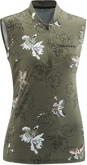 fietsshirt Dordona dames polyester olijfgroen maat 40