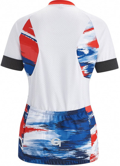 Gonso Fietsshirt Mezzana dames polyester rood/blauw maat 34