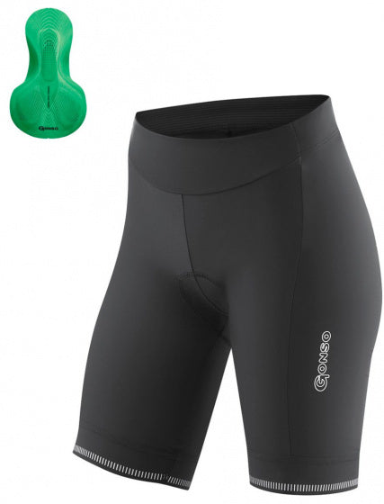 fietsbroek Sitivo-W dames polyamide zwart/groen maat 38