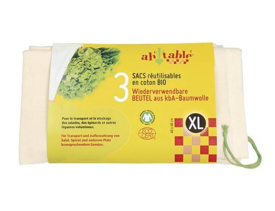 Ah! table! groente en fruit zak xl - 40x40cm - 3st