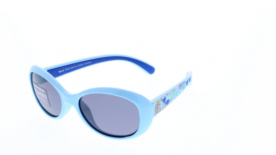 H.i.s Zonnebril 50100 ovaal cat.3 gepolariseerd junior blauw