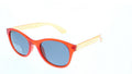 zonnebril 70101 junior rechthoekig cat. 3 geel/rood