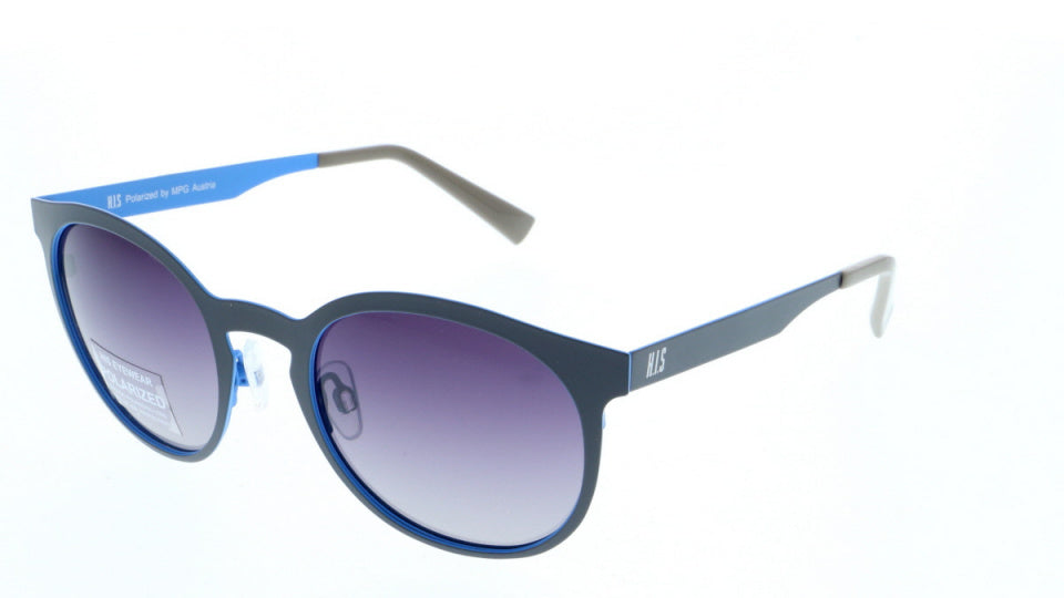zonnebril 74104 dames rond cat. 3 metaal blauw
