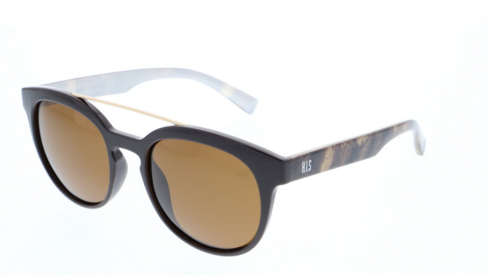 H.i.s Zonnebril 78128 dames rond gepolariseerd cat.3 bruin