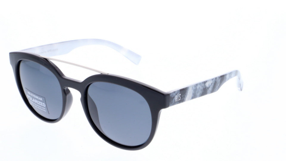 H.i.s Zonnebril 78128 dames rond gepolariseerd cat.3 zwart/grijs