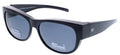 zonnebril 79102 unisex vierkant cat.3 zwart/blauw