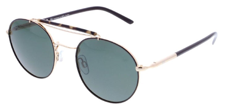 H.i.s Zonnebril unisex 84103 cat. 3 piloot metaal goud/bruin/grijs