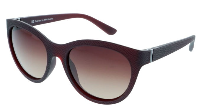 H.i.s Zonnebril 88100 cat. 3 dames rond donkerrood/bruin