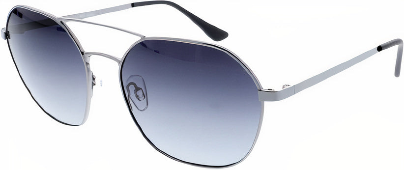 zonnebril gepolariseerd panto dames cat. 2 zilver/blauw