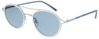 H.i.s Zonnebril gepolariseerd unisex rond cat. 3. wit/blauw
