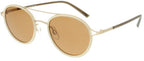 H.i.s Zonnebril gepolariseerd unisex rond cat. 3. wit/oranje