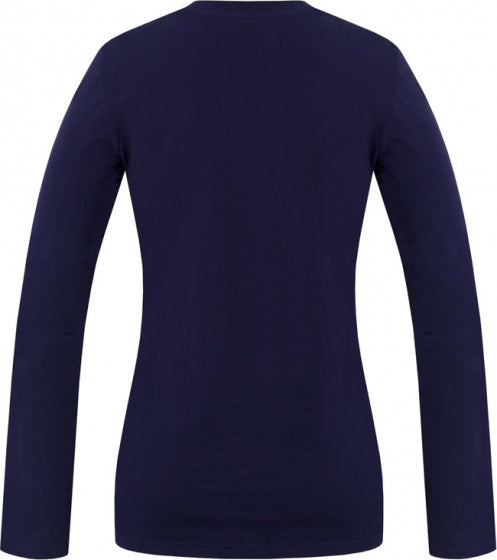 longsleeve Elika dames katoen/elastaan donkerblauw maat 42
