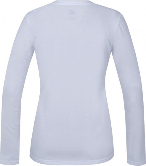 longsleeve Elika dames katoen/elastaan wit maat 40