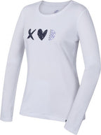 longsleeve Elika dames katoen/elastaan wit maat 38