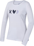 longsleeve Elika dames katoen/elastaan wit maat 36