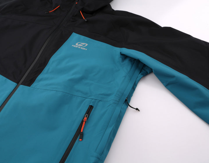 outdoorjas Alagan heren polyester zwart/blauw maat XXL