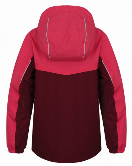 outdoorjas Brons Jr jongens polyester rood/roze mt 164