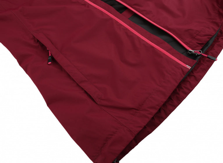 outdoorjas Dries dames polyester/PU rood/roze mt 42
