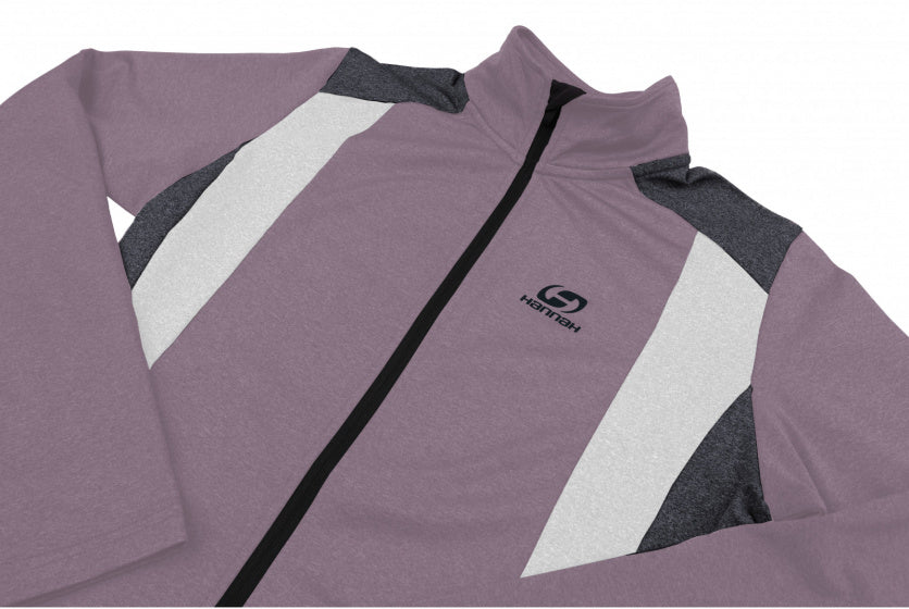 Hannah Outdoorvest Nala dames polyester roze/wit/donkergrijs mt 36