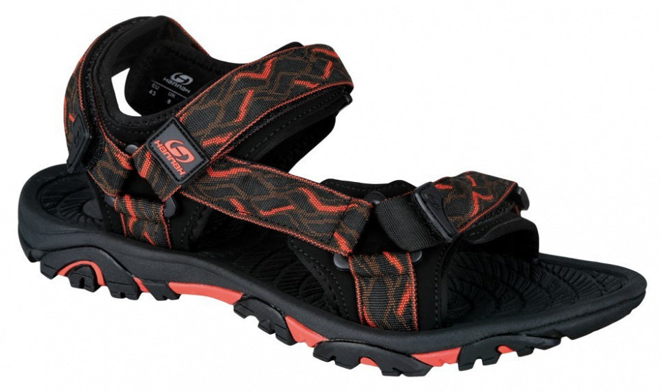 sandalen Belt unisex EVA/microfiber zwart/oranje maat 46