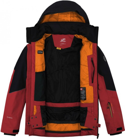 ski-jas Bergerson heren polyester rood/zwart maat XXL