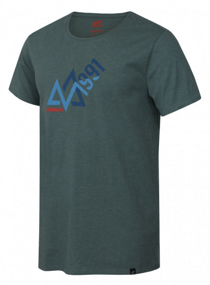 T-shirt Alnus heren katoen/polyester donkergroen mt S