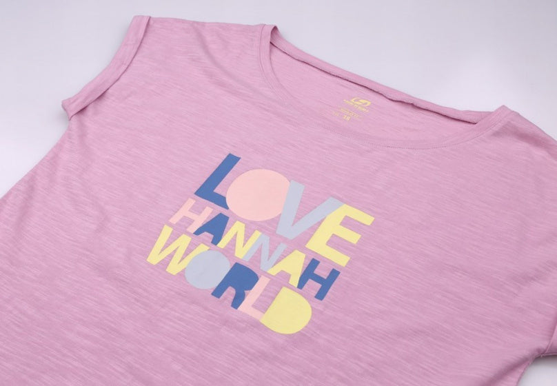 T-shirt Arissa dames katoen roze maat 42