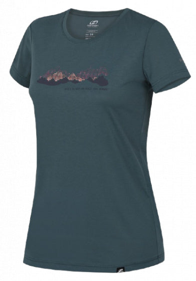 T-shirt Corey II dames polyester donkergroen mt 44
